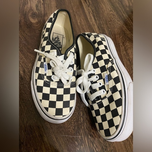 Vans Black and White Checkerboard Shoes - Picture 3 of 6